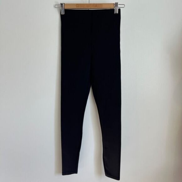 Aritzia Wilfred Women Size XS Italian Fabric Black Pull on Leggings Pants Lounge - Picture 11 of 15